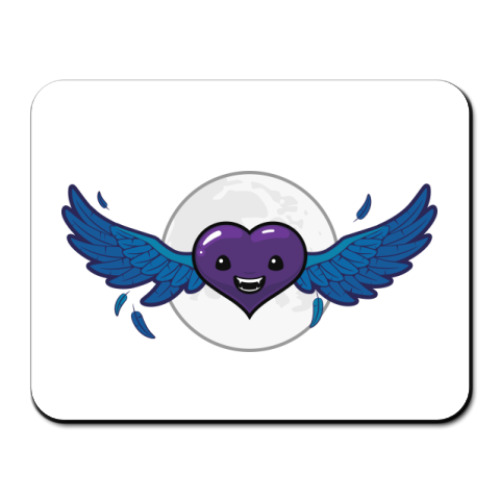 Коврик для мыши  сердце-вампир