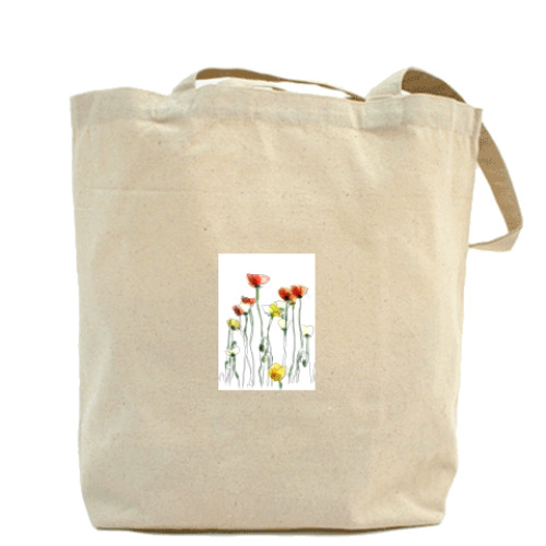 Сумка шоппер с принтом Маки