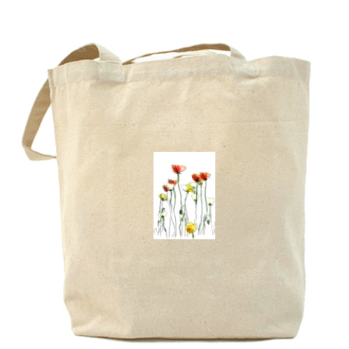 Сумка шоппер с принтом Маки