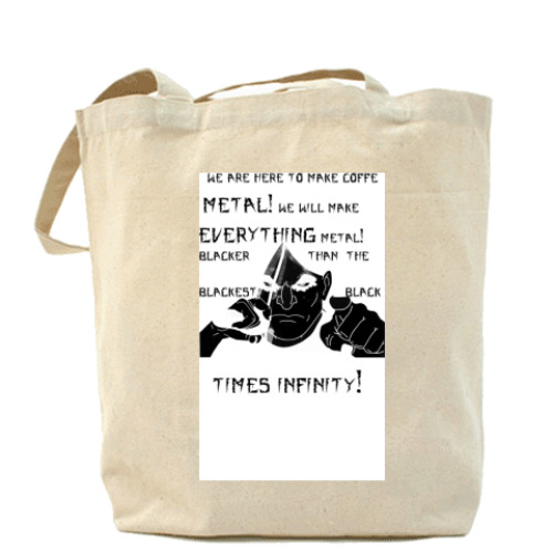 Сумка шоппер с принтом metal