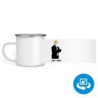 Кружка металлическая белая (круговая запечатка)