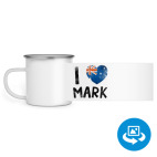 Кружка металлическая белая (круговая запечатка)