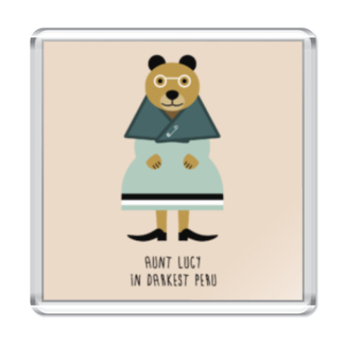 Магнит с принтом Тетушка Люси