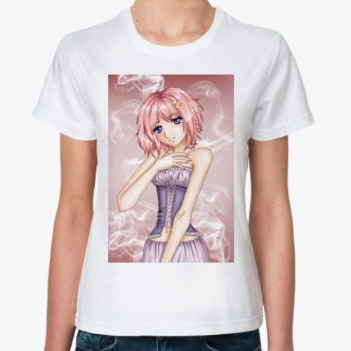 Классическая футболка с принтом Lindsy