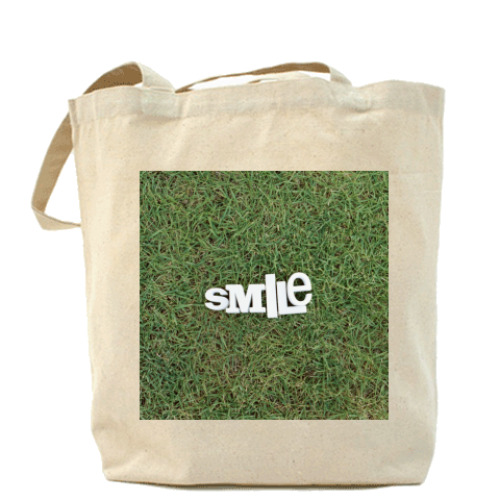 Сумка шоппер с принтом SMILE