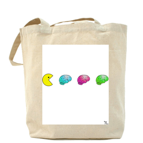 Сумка шоппер с принтом pacman