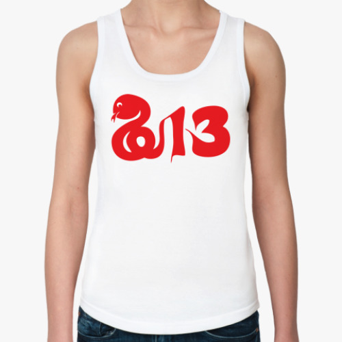 Женская майка с принтом  Змея-2013 год