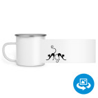 Кружка металлическая белая (круговая запечатка)