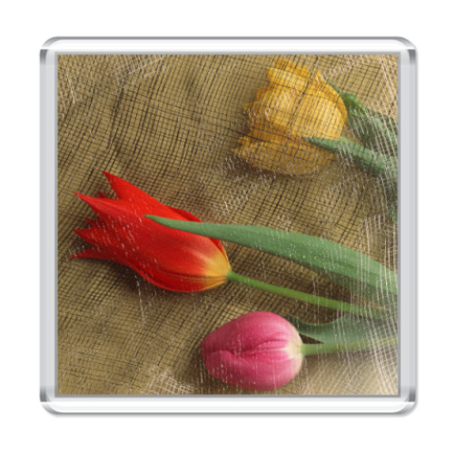 Магнит с принтом   Цветы