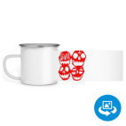 Кружка металлическая белая (круговая запечатка)