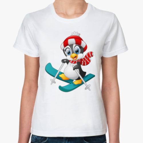 Классическая футболка Winter Pinguin
