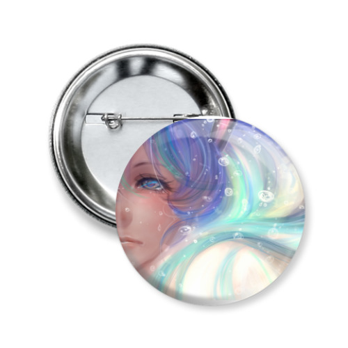 Значок 50мм с принтом  Мику