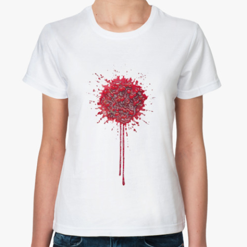 Классическая футболка с принтом   "Ягодки"