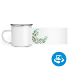 Кружка металлическая белая (круговая запечатка)