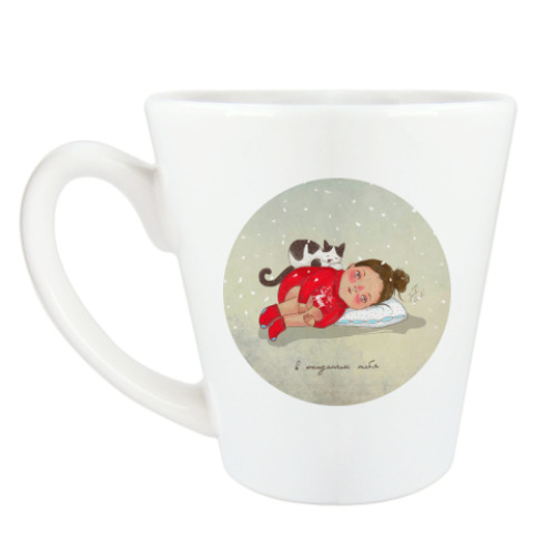 Чашка Латте с принтом В ожидании тебя