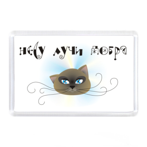 Магнит с принтом 'Несу лучи добра'