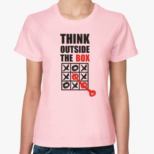 Женская футболка Think outside the box