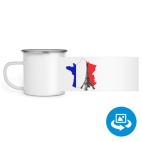 Кружка металлическая белая (круговая запечатка)