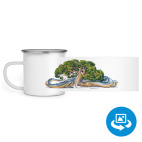 Кружка металлическая белая (круговая запечатка)