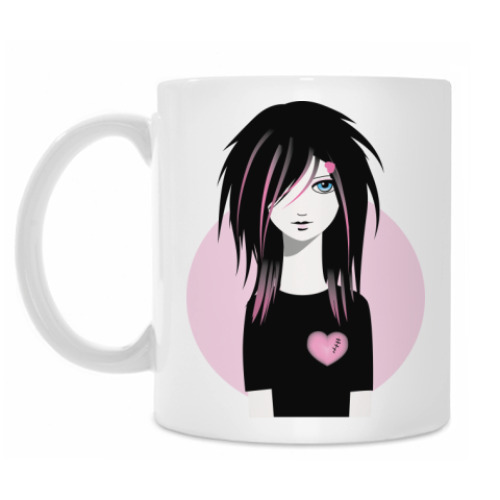 Кружка с принтом Эмогёрл