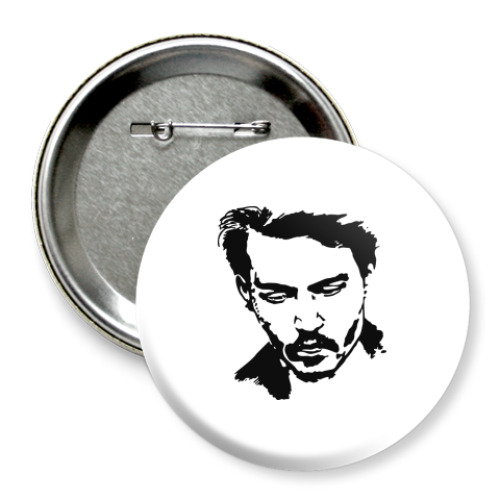 Значок 75мм с принтом Jonny Depp