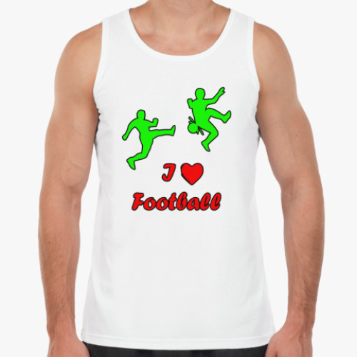 Майка с принтом I love football