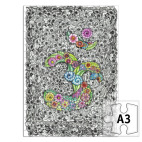 Пазл Символ Ом в стиле мехенди