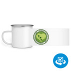 Кружка металлическая белая (круговая запечатка)