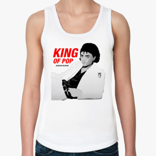 Женская майка с принтом 'King of pop'