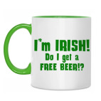 Двухцветная кружка I'm Irish