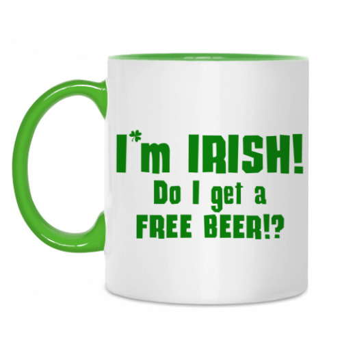 Кружка с принтом I'm Irish