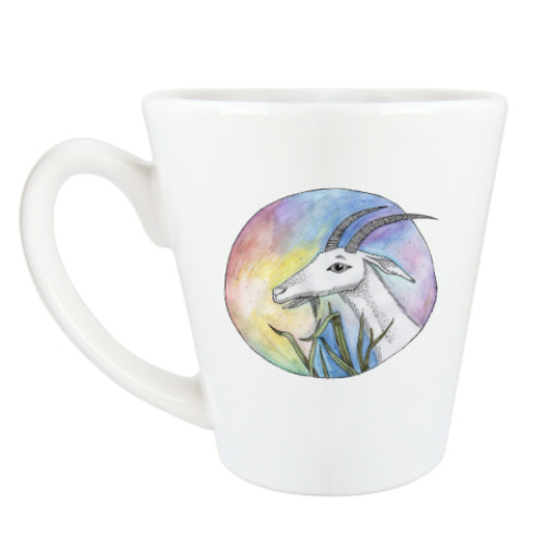 Чашка Латте с принтом Коза