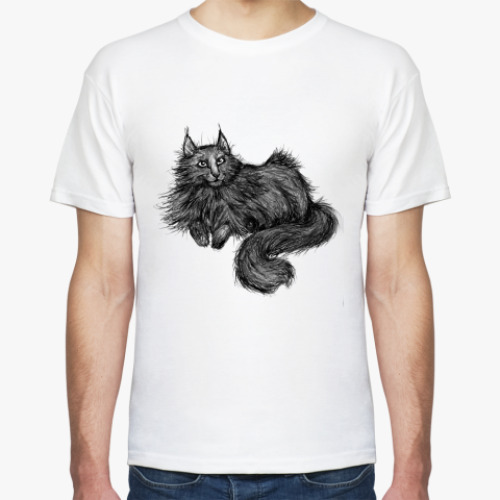 Футболка с принтом Кошка