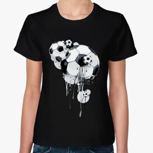 Женская футболка с принтом Футбол
