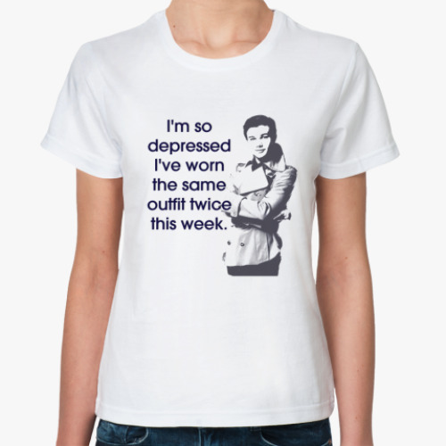 Классическая футболка с принтом Kurt Hummel