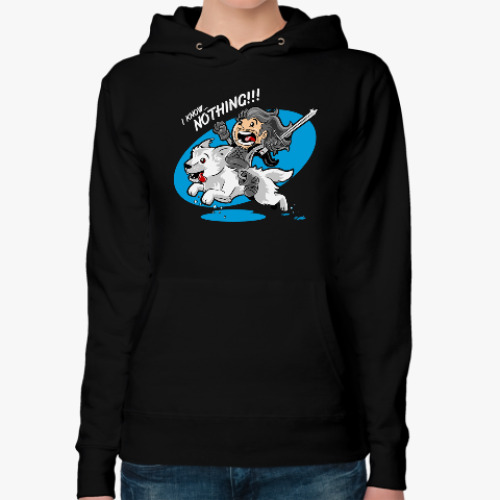 Женская толстовка худи I know nothing!
