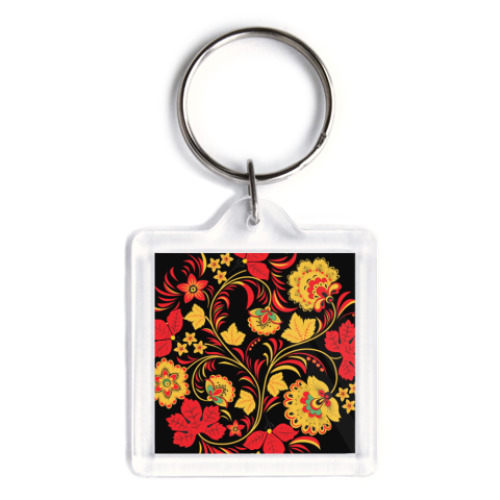 Брелок с принтом  Хохлома роспись