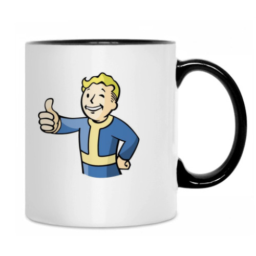 Кружка с принтом Vault-Tec with Vault-Boy
