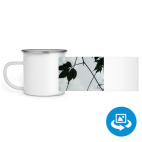 Кружка металлическая белая (круговая запечатка)