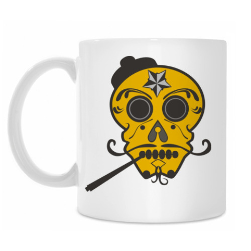 Кружка с принтом mexican skull