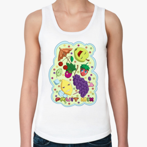 Женская майка с принтом  Фруктовый микс