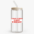 Банка с бамбуковой крышкой