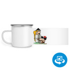 Кружка металлическая белая (круговая запечатка)