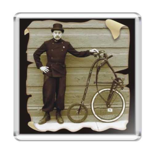 Магнит с принтом велосипед