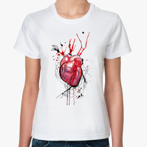 Классическая футболка Обнаженное сердце