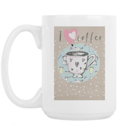 Кружка с принтом Любителям кофе