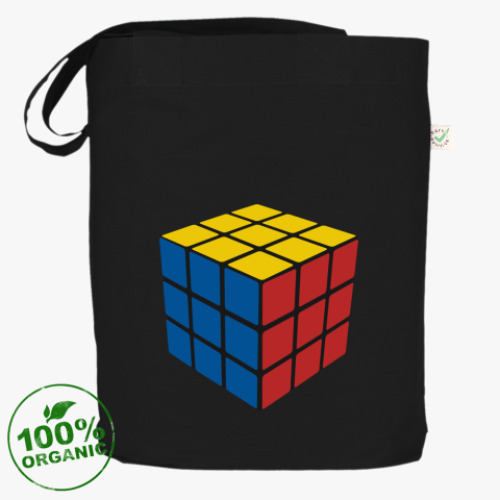 Сумка шоппер с принтом Кубик Рубика