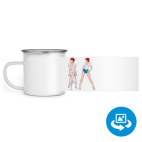 Кружка металлическая белая (круговая запечатка)