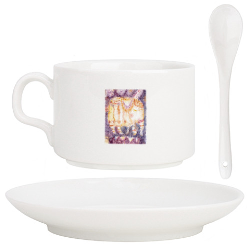 Кофейный набор с принтом Слоник в цирке