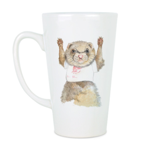 Чашка Латте Хорек-спортсмен